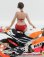 American diorama Figures Elizabeth - Hot Bike Model - Motorcycle Not Included 1:12 Pink Red