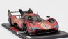Bbr-models Ferrari 499p 3.0l Turbo V6 Team Ferrari Af Corse N 51 Winner 24h Le Mans (dirty Version - After Race) 2023 Alessandro Pier Guidi - James Calado - Antonio Giovinazzi - Con Vetrina - With Showcase - Coffret Box 1:12 Červená Žlutá Černá