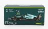Bburago Aston martin F1  Amr23 Team Aramco Cognizant N 14 Season 2023 Fernando Alonso - With Pilot And Showcase 1:43 Zelená