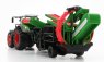 Bburago Fendt Vario 1050 Tractor With Cultivator Trailer 2016 1:50 Zelená Šedá Červená