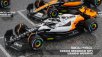 Bburago Mclaren F1  Set 4x - Team Mclaren Mcl36 N 4 Abu Dhabi Gp 2022 - Mcl60 N 4 Singapore Gp - Monaco Gp - British Gp 2023 Lando Norris 1:43 Oranžová Černá Bílá