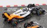 Bburago Mclaren F1  Set 4x - Team Mclaren Mcl36 N 4 Abu Dhabi Gp 2022 - Mcl60 N 4 Singapore Gp - Monaco Gp - British Gp 2023 Lando Norris 1:43 Oranžová Černá Bílá