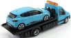 Bburago Mercedes benz Sprinter Soccorso Stradale With Renault Clio Iv 4-door 2013 - Carro Attrezzi - Wrecker Road Service 1:43 Světle Modrá