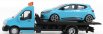 Bburago Mercedes benz Sprinter Soccorso Stradale With Renault Clio Iv 4-door 2013 - Carro Attrezzi - Wrecker Road Service 1:43 Světle Modrá