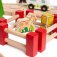 Bigjigs Rail Dřevěná vláčkodráha s venkovskou cestou 80 dílů