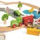 Bigjigs Rail Dřevěná vláčkodráha s venkovskou cestou 80 dílů poškozený obal