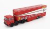 Brekina plast Fiat 691 T Truck Car Transporter Assistance Set 1:87, červená