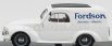 Brumm Fiat 500c Dodávka Fordson Brescia Servizio Clienti 1950 1:43, bílá