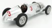 Cmc Mercedes benz F1  W125 N 3 Gp Donington 1937 M.von Brauchitsch 1:18 Silver