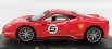 Edicola Ferrari 458 Challenge N 5 2010 - Con Vetrina - With Showcase 1:24 Red
