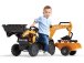 FALK - Šlapací traktor Case IH Beckhoe s nakladačem, rypadlem a vlečkou