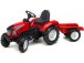 FALK - Šlapací traktor Garden Master s vlečkou červený
