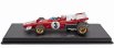 Gp-replicas Ferrari F1  312b2 N 3 3rd Dutch Zandvoort Gp (with Pilot Figure) 1971 Clay Regazzoni - Con Vetrina - With Showcase 1:18 Červená Bílá