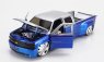 Jada Chevrolet Silverado Pick-up Dually 1999 1:24 Modrá Stříbrná