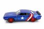 Jada Plymouth Gtx With Captain America Figure 1972 1:32 Modrá Červená Bílá
