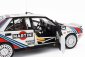 Kyosho Lancia Delta Hf Integrale 4wd (night Version) Team Martini Racing N 6 Winner Rally Montecarlo 1987 Miki Biasion - Tiziano Siviero 1:18 Bílá Červená Modrá