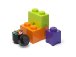 LEGO úložné boxy Multi-Pack 4ks - fialová, černá, oranžová, zelená