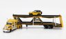 Maisto International Lonestar Truck Car Transporter With Ford Bronco Wildtruck 2021 1:64 Žlutá Černá