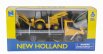 Newray Iveco fiat Daily Roll-off Pianale 2023 With New Holland B110c Ruspa Gommata - Scraper Tractor 1:36 Žlutá Černá