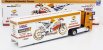 Newray Mercedes benz Actros 1857 Truck Team Honda Rc213v Repsol Bike Transporter N 93 World Champion Marc Marquez - N 26 Dani Pedrosa Season 2017 1:43 Oranžová Bílá