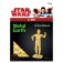 Ocelová stavebnice Star Wars C-3PO, zlatá