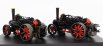 Oxford-models Fowler Set 2x Bb1 Tiger Tractor Ploughing Engine 1864 1:76 Černá Červená