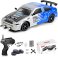 RC auto Drift Car s kouřem a LED, stříbrnomodrá