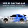 RC auto Drift Car s kouřem a LED, stříbrnomodrá