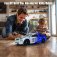 RC auto Drift Car s kouřem a LED, stříbrnomodrá
