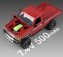 RC auto Land Cruiser Toyota, červená + náhradní baterie