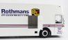 Schuco Mercedes benz O317 Truck Car Transporter Porsche Rothmans 1984 1:18 Bílá Modrá