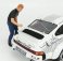 Schuco Porsche 911 Coupe With Walter Rohrl Figure 1969 1:18 Bílá Černá