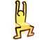Vilac Dřevěná židle Keith Haring žlutá