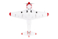 RC letadlo Yak-11 1450mm ARF, červeno/bílá
