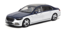 Almost-real Mercedes benz S-class S600 V12 Biturbo Maybach 2021 1:18 Bílá Modrá