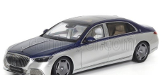Almost-real Mercedes benz S-class S600 V12 Biturbo Maybach 2021 1:18 Námořní Modrá Stříbrná