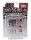 American diorama Accessories Set Officina Garage Tool 1:64 Šedá Červená