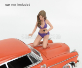 American diorama Figures Alisa - Girl Bikini Car Wash 1:18 Fialový Krém