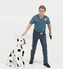 American diorama Figures Firefighters - Fire Dog Training 1:24 2 Tóny Modré