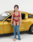 American diorama Figures Gina - Beach Girl 1:18 Červená Růžová