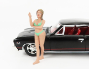 American diorama Figures Girl Bikini - August 1:24 Růžově Zelená