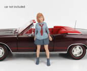 American diorama Figures Girl Car Meet 1 - Figure V 1:18 Světle Modrá Šedá