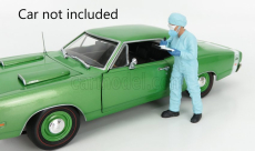 American diorama Figures Man - Hazmat Crew Figure Vi 1:18 Světle Modrá