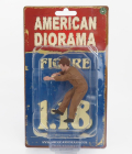 American diorama Figures Man Race Day 1 - Figure V 1:18 Brown