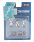 American diorama Figures Set 4x Man Paramedic - Ambulance - Ambulanza 1:64 Bílá