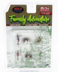 American diorama Figures Set 6x Family Adventure 1:64 Různé