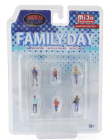 American diorama Figures Set 6x Family Day 1:64 Různé