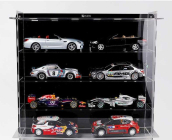 Atlantic Vetrina display box Espositore - 2x For 4 Cars 1/18 Lungh.lenght Cm 65.0 X Largh.width Cm 12.5 X Alt.height Cm 57.0 (altezza Utile Tra I Ripiani Cm 12.0 Inner Height Among Shelves) 1:18 Plastový Displej