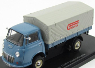 Autocult Goliath Express 1100 Flatbed Truck Germany 1957 1:43 Modrá Světle Šedá