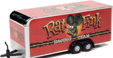 Autoworld Accessories Trailer Car Transporter Rat Fink 2-assi 2000 1:64 Red